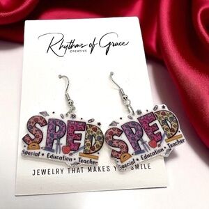 Special Education Teacher Dangle Earrings: Celebrate Inclusivity! SPED Jewelry
